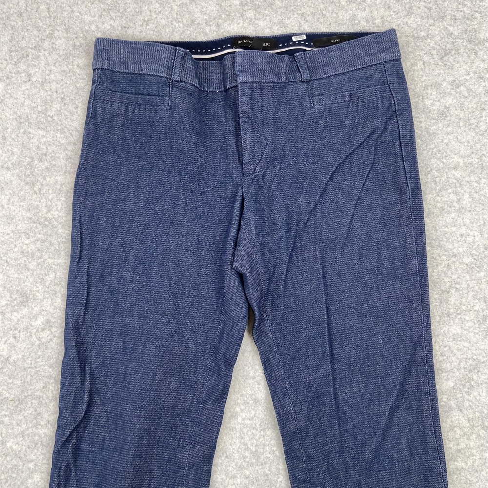 Banana Republic Pants Womens 4 (30x25) Blue Sloan Slim Straight Dress Work